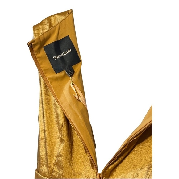 Modcloth Gold Midi Dress - Picture 9 of 13